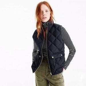 J. Crew Navy Blue Puffer Quilted Vest | Size XL